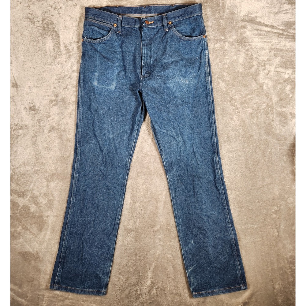 Wrangler Jeans Men's 35X32 (Tag 36X32) Blue Cowboy Cut Western 13MWZ